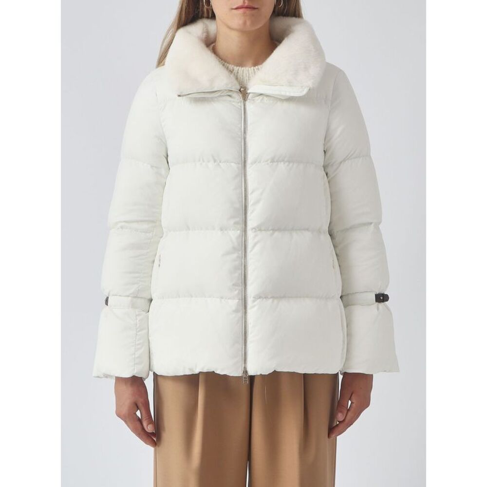Herno Women Herno Quilted Ultra-Light Nylon Down Jacket With Fur Collar